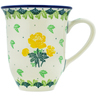 Polish Pottery Bistro Mug Evening Rose