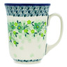 Polish Pottery Bistro Mug Evergreen Wreath