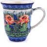 Polish Pottery Bistro Mug Fiery Meadow UNIKAT