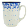 Polish Pottery Bistro Mug Forget-me-not Rain