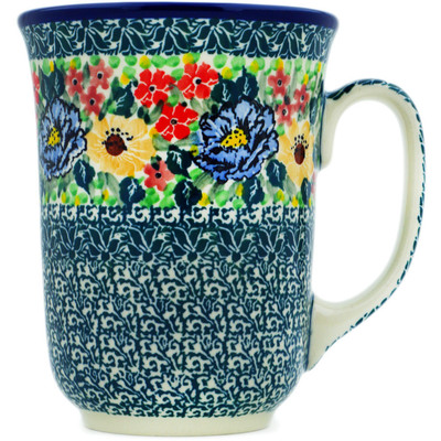 Polish Pottery Bistro Mug Glorious Beauty UNIKAT