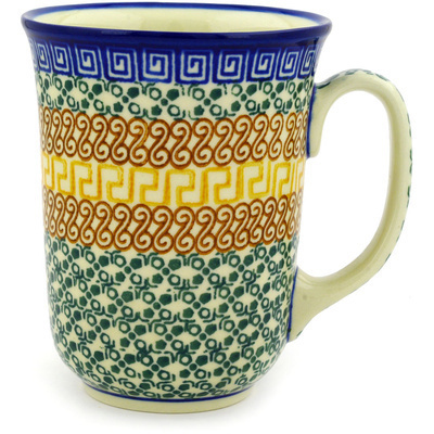 Polish Pottery Bistro Mug Grecian Sea