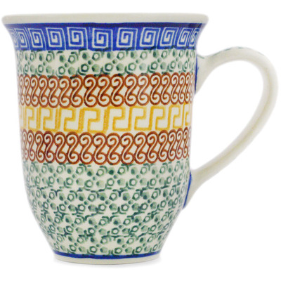 Polish Pottery Bistro Mug Grecian Sea