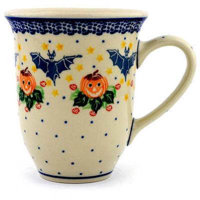 Polish Pottery Bistro Mug Happy Halloween