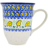 Polish Pottery Bistro Mug Hatched