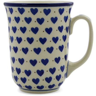 Polish Pottery Bistro Mug Heart Of Hearts