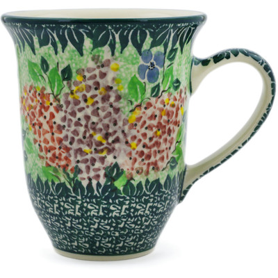 Polish Pottery Bistro Mug Heart Of Spring Time UNIKAT