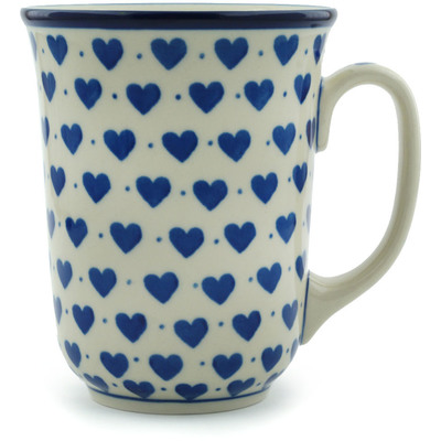 Polish Pottery Bistro Mug Hearts Delight