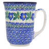 Polish Pottery Bistro Mug Infinity Flower
