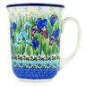 Polish Pottery Bistro Mug Iris Field UNIKAT