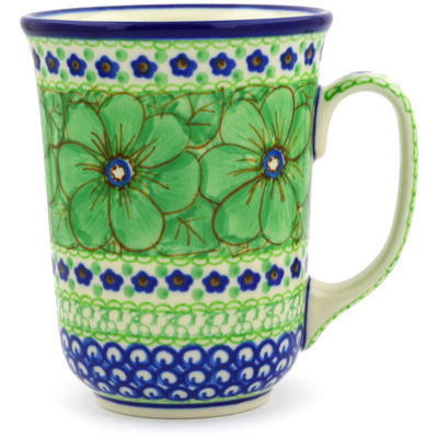 Polish Pottery Bistro Mug Key Lime Dreams UNIKAT