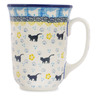 Polish Pottery Bistro Mug Kitten Paw Surprise