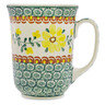 Polish Pottery Bistro Mug Lemonade Flowers
