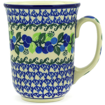 Polish Pottery Bistro Mug Limeberry