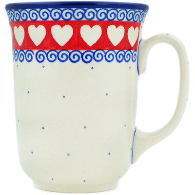 Polish Pottery Bistro Mug Love Struck