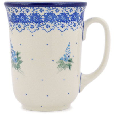 Polish Pottery Bistro Mug Lupine Elegance