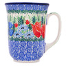 Polish Pottery Bistro Mug Magnificent Bouquet UNIKAT