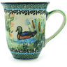 Polish Pottery Bistro Mug Mallard Meadow UNIKAT