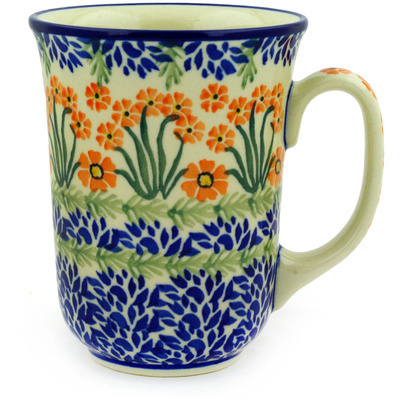 Polish Pottery Bistro Mug Marigold