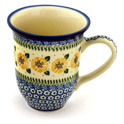 Polish Pottery Bistro Mug Marigold Morning