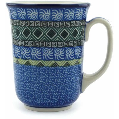 Polish Pottery Bistro Mug Mediterranean Seashore