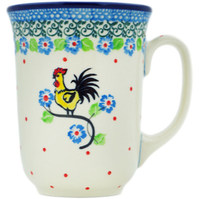 Polish Pottery Bistro Mug Moring Greeting