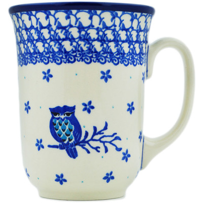 Polish Pottery Bistro Mug Night Owl