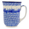 Polish Pottery Bistro Mug Oceanic Wreath