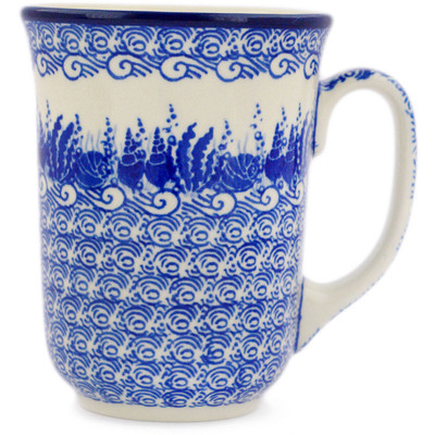 Polish Pottery Bistro Mug Oceanic Wreath