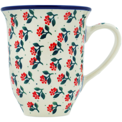 Polish Pottery Bistro Mug Orange Blossoms