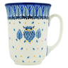 Polish Pottery Bistro Mug Pastel Hooter UNIKAT