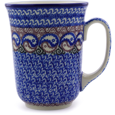 Polish Pottery Bistro Mug Peacock Yean Yang