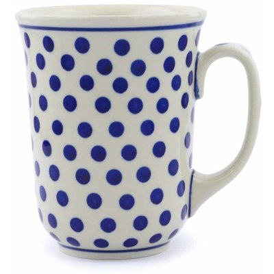 Polish Pottery Bistro Mug Polka Dot Delight