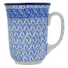 Polish Pottery Bistro Mug Raindrops UNIKAT