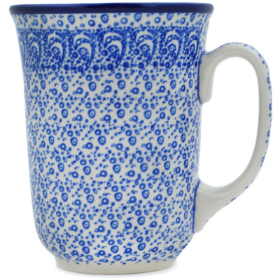 Polish Pottery Bistro Mug Raindrops UNIKAT