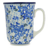 Polish Pottery Bistro Mug Rainy Garden UNIKAT