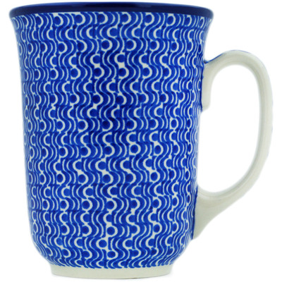 Polish Pottery Bistro Mug River Wave UNIKAT