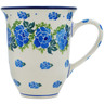 Polish Pottery Bistro Mug Rose Wreath