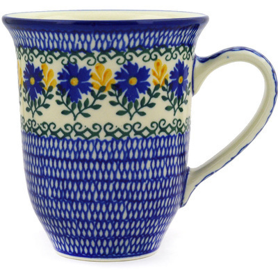 Polish Pottery Bistro Mug Royal Daisy