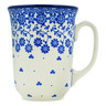 Polish Pottery Bistro Mug Sensational Azure Aster