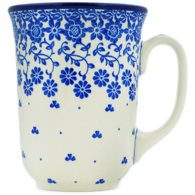 Polish Pottery Bistro Mug Sensational Azure Aster