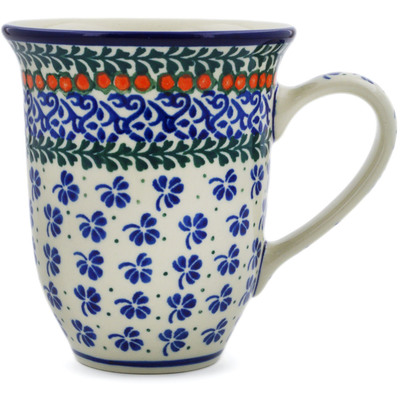 Polish Pottery Bistro Mug Shamrock Fields