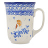 Polish Pottery Bistro Mug Snow Bunting
