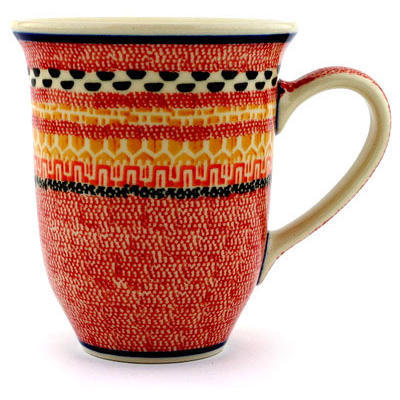 Polish Pottery Bistro Mug Solar Flare