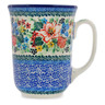 Polish Pottery Bistro Mug Splendid Hibiscus UNIKAT