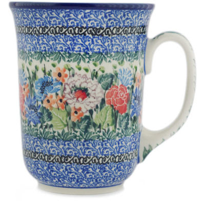 Polish Pottery Bistro Mug Splendid Meadow UNIKAT