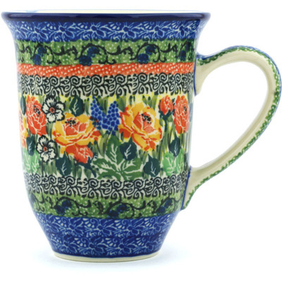 Polish Pottery Bistro Mug Splendid Morning Glow UNIKAT