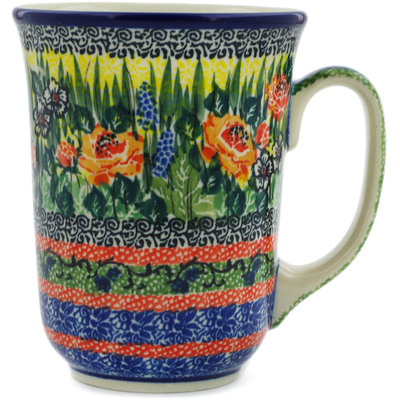 Polish Pottery Bistro Mug Splendid Morning Glow UNIKAT