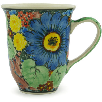 Polish Pottery Bistro Mug Spring Awakenings UNIKAT