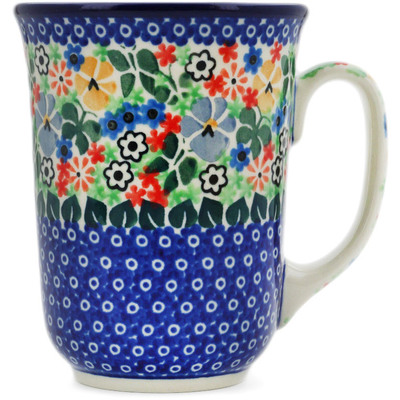 Polish Pottery Bistro Mug Spring Garden UNIKAT